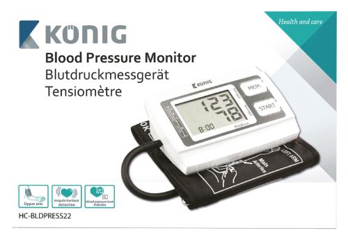 König HC-BLDPRESS22 Automatische bloeddrukmeter voor bovenarm