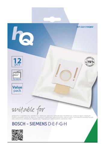 HQ W7-52317/HQNV Stofzuigerzak Bosch/Siemens D - E - F - G - H voordeelpak
