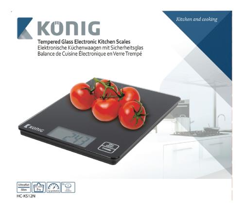König HC-KS12N Digitale keukenweegschaal zwart