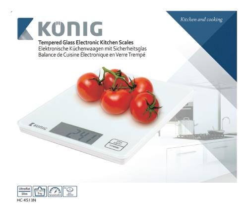 König HC-KS13N Digitale keukenweegschaal wit