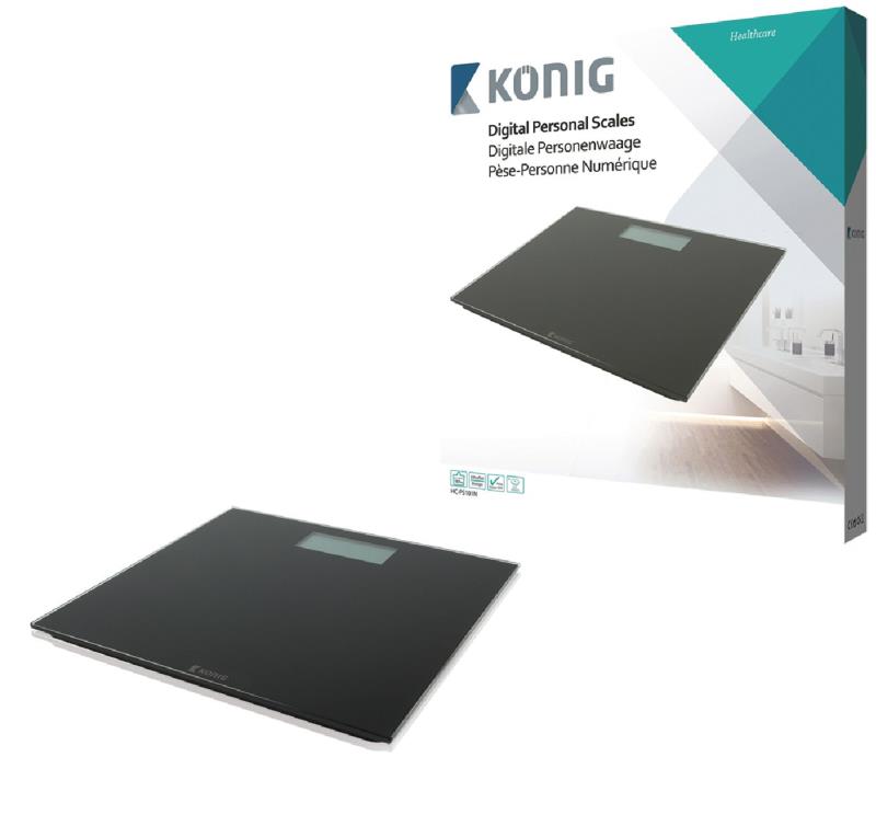 König HC-PS101N Ultraplatte digitale personenweegschaal