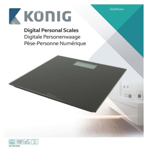 König HC-PS101N Ultraplatte digitale personenweegschaal