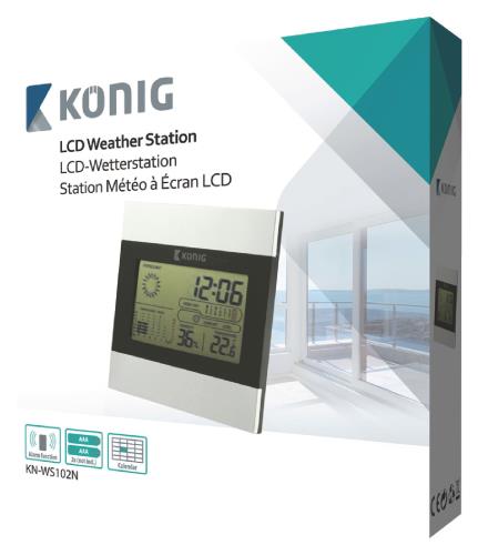 König KN-WS102N LCD-klok en weerstation