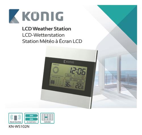 König KN-WS102N LCD-klok en weerstation