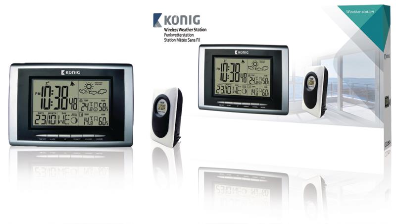 König KN-WS400N 433 MHz draadloos station met hygrothermometer