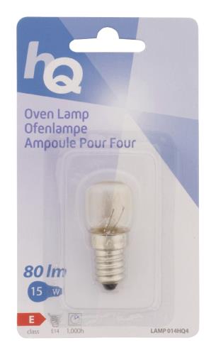 HQ LAMP O14HQ4 Ovenlamp T22S 15 W E14