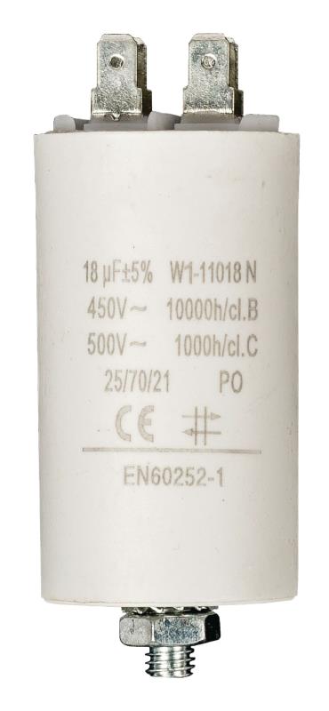 Fixapart W1-11018N Condensator 18.0uf / 450 V + aarde