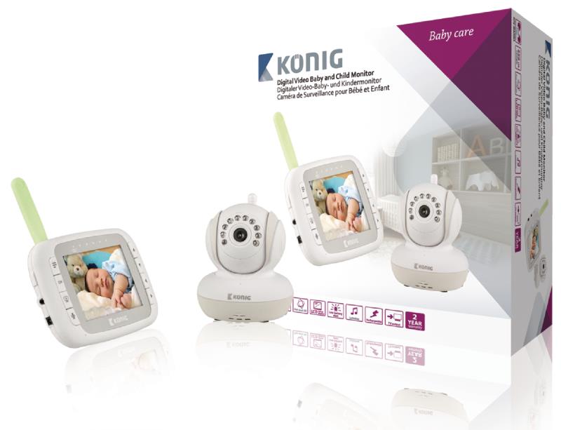 König KN-BM80 Digitale beveiligingscamera baby en kind 3.5? LCD 2.4 GHz