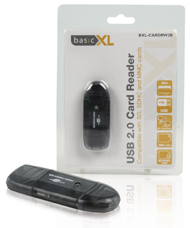 basicXL BXL-CARDRW2B SD / SDHC / MMC USB 2.0 kaartlezer