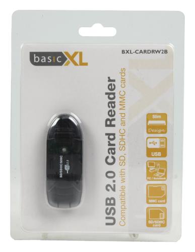 basicXL BXL-CARDRW2B SD / SDHC / MMC USB 2.0 kaartlezer
