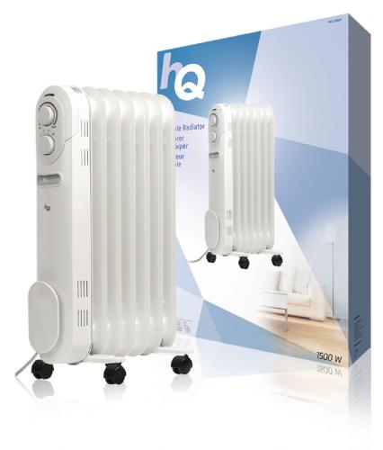 HQ HQ-OR07 Mobiele radiator oliegevuld 7 ribben 1500 W