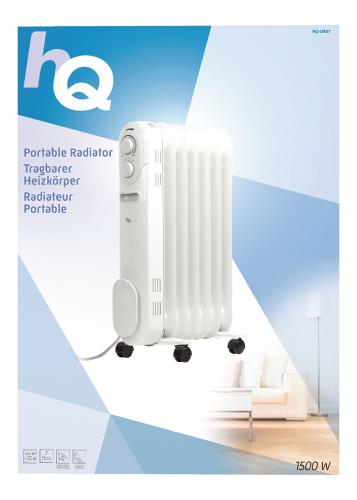 HQ HQ-OR07 Mobiele radiator oliegevuld 7 ribben 1500 W