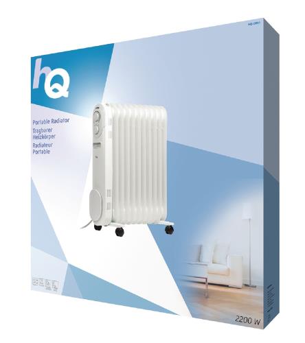 HQ HQ-OR11 Mobiele radiator oliegevuld 11 ribben 2200 W