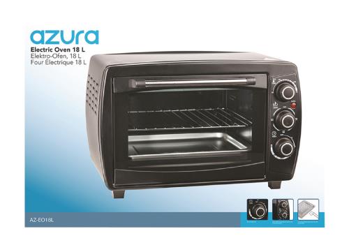 AzurA AZ-EO18L Toaster oven compact 18 l 1200 W temperatuur instelbaar