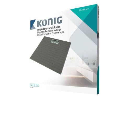 König HC-PS12 Digitale personenweegschaal antislip ultraslank