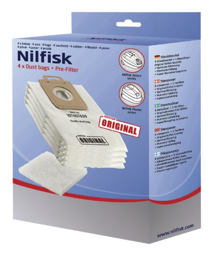 Nilfisk 107407639 Nilfisk Select dustbags - 4 pieces