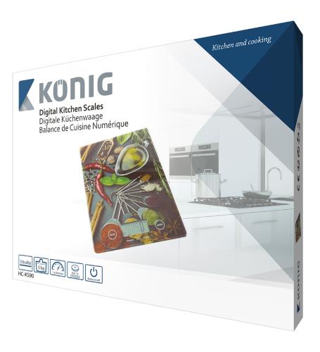 König HC-KS90 Digitale keukenweegschaal volume en gewicht multicolour