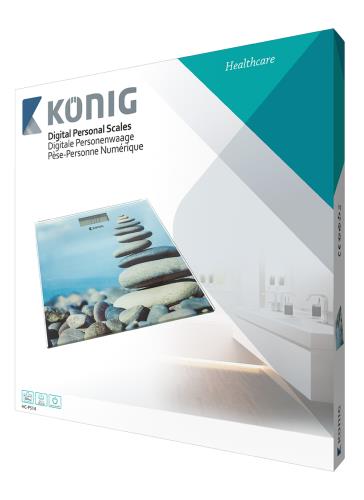 König HC-PS14 Digitale personenweegschaal ultraplat capaciteit 150 kg