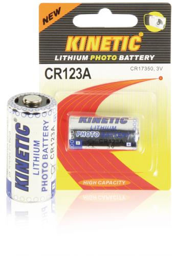 Kinetic CR123A-1B CR123 lithium foto batterij 3 V 1200 mAh 1-blister