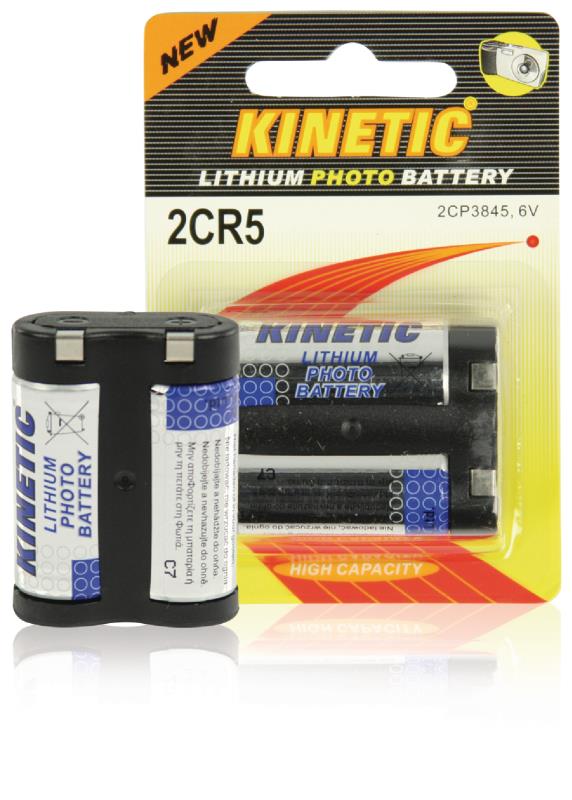 Kinetic 2CR5-1B Lithium batterij voor analoge en digitale camera's 6V - 1300mAh
