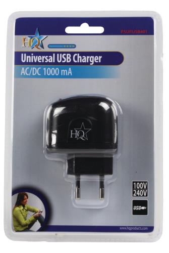 HQ P.SUP.USB401 Universele USB lader 5 V 1000 mA