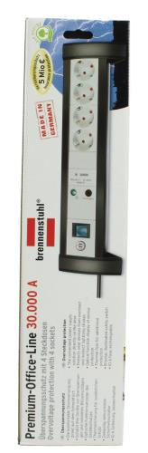 Brennenstuhl 1156350414 Premium office-line surge protector 4 sockets