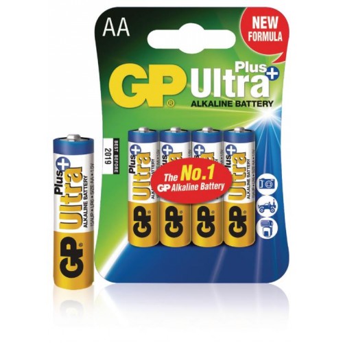 GP 03015AUP-U4 Batterij alkaline AA/LR6 1.5 V Ultra Plus 4-blister