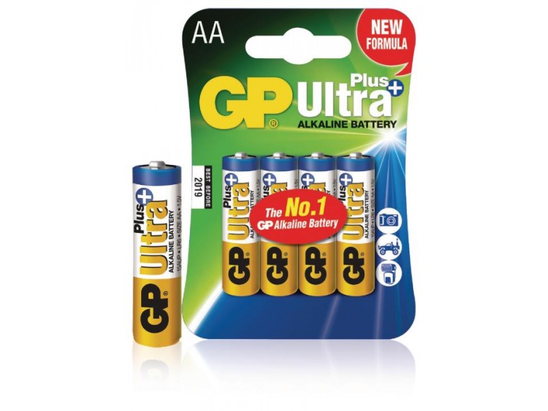 GP 03015AUP-U4 Batterij alkaline AA/LR6 1.5 V Ultra Plus 4-blister