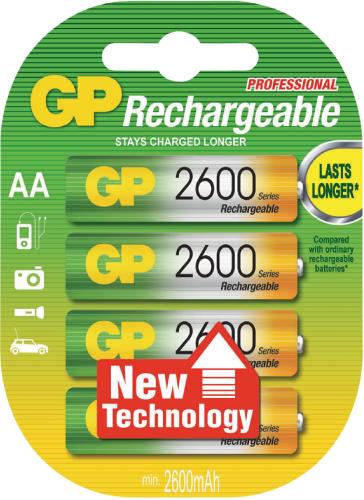 GP 120270AAHCC4 Batterij NiMH AA/LR6 1.2 V 2600 mAh 4-blister