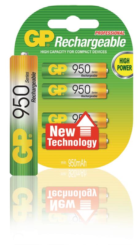 GP 120100AAAHCC4 Batterij NiMH AAA/LR03 1.2 V 950 mAh 4-blister