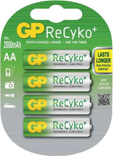 GP 125210AAHCB-UC4 Batterij NiMH AA/LR6 1.2 V 2050 mAh ReCyKo+ 4-blister