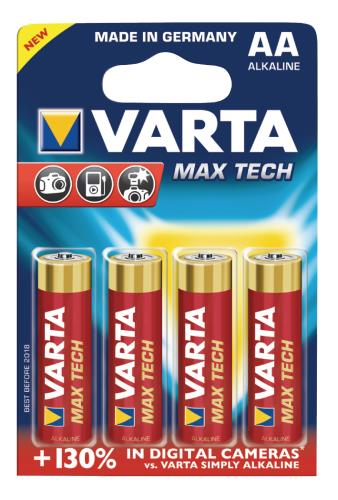 Varta 4706.101.404 Batterij alkaline AA/LR6 1.5 V MaxiTech 4-blister