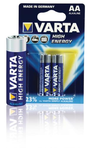 Varta 4906.121.412 Batterij alkaline AA/LR6 1.5 V High Energy 2-blister