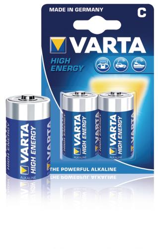 Varta 4914.121.412 Batterij alkaline C/LR14 1.5 V High Energy 2-blister
