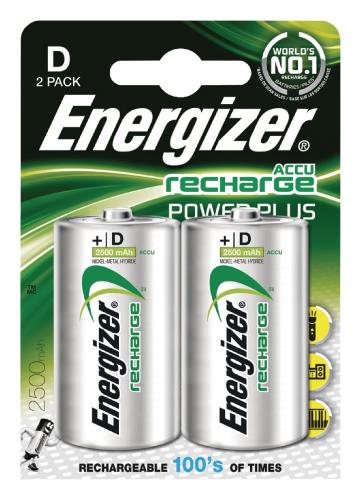 Energizer 635675 Batterij NiMH D/LR20 1.2 V 2500 mAh PowerPlus 2-blister
