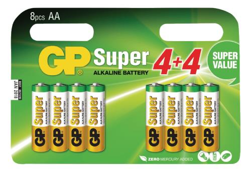 GP 03015ADHC8 Batterij alkaline AA/LR6 1.5 V Super 8-blister