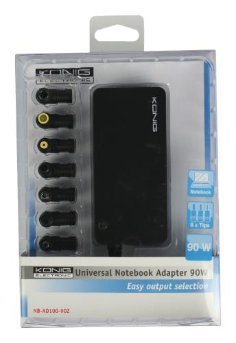 König NB-AD100-90Z Universele notebook adapter 90W