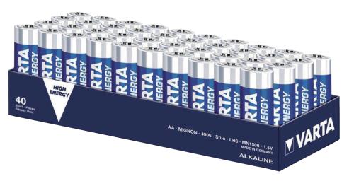 Varta 4906.121.354 Batterij alkaline AA/LR6 1.5 V High Energy on tray