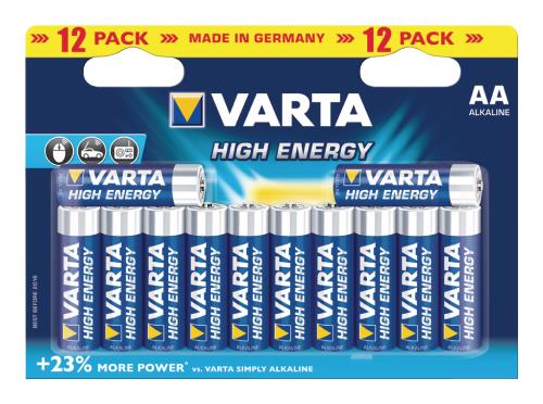 Varta 4906121482 Battery alkaline AA/LR6 1.5 V High Energy 12 pack