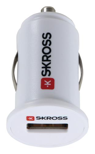 Skross 2.900608 Midget USB auto-oplader blisterverpakking wit