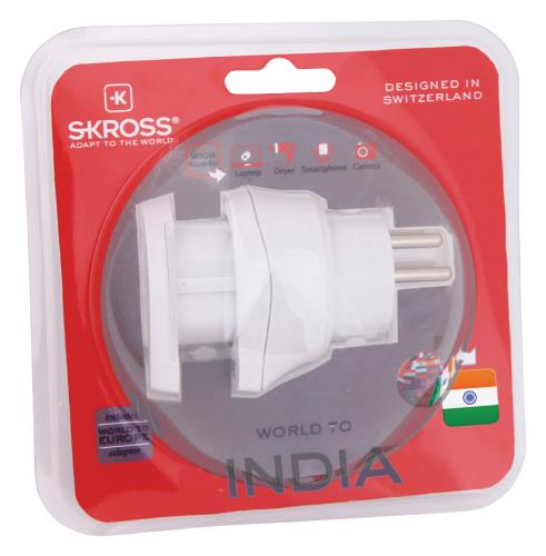 Skross 1.500215 Combo-adapter wereld naar India