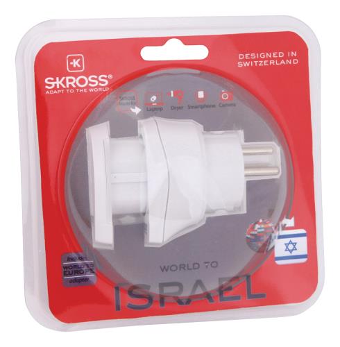 Skross 1.500216 Combo-adapter wereld naar Israël