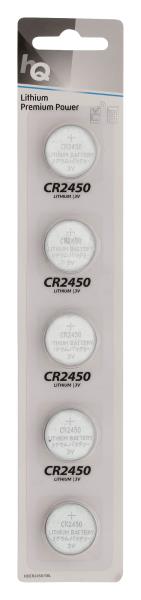 HQ HQCR2450/5BL Lithium knoopcel CR2450-batterij 3 V, blister 5 stuks