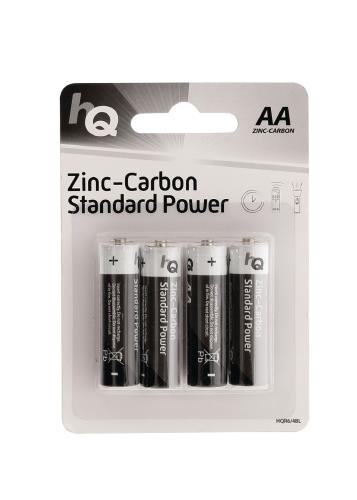 HQ HQR6/4BL Zink-koolstof AA-batterij blister 4 stuks