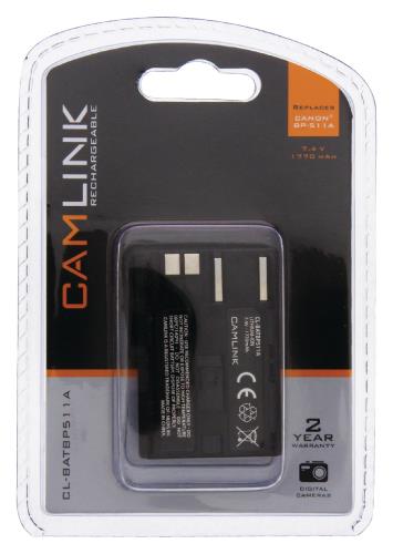Camlink CL-BATBP511A Oplaadbare accu voor digitale camera's 7.4 V 1650 mAh