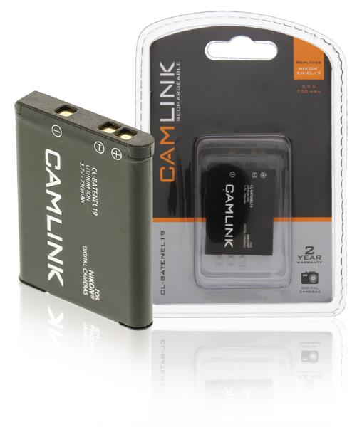 Camlink CL-BATENEL19 Oplaadbare accu voor digitale camera's 3.7 V 730 mAh