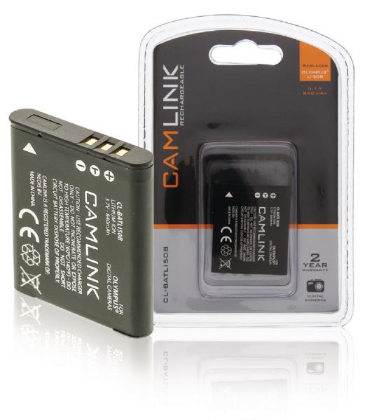 Camlink CL-BATLI50B Oplaadbare accu voor digitale camera's 3.7 V 840 mAh