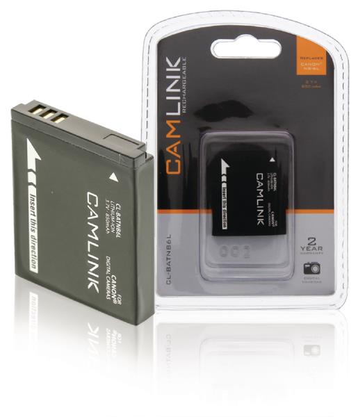 Camlink CL-BATNB6L Oplaadbare accu voor digitale camera's 3.7 V 850 mAh
