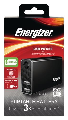 Energizer UE5610BK2 Powerbank 5600MAH black