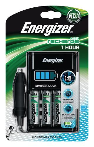 Energizer 638893 1 Hour charger + 4 AA 2300 mAh + car adapter